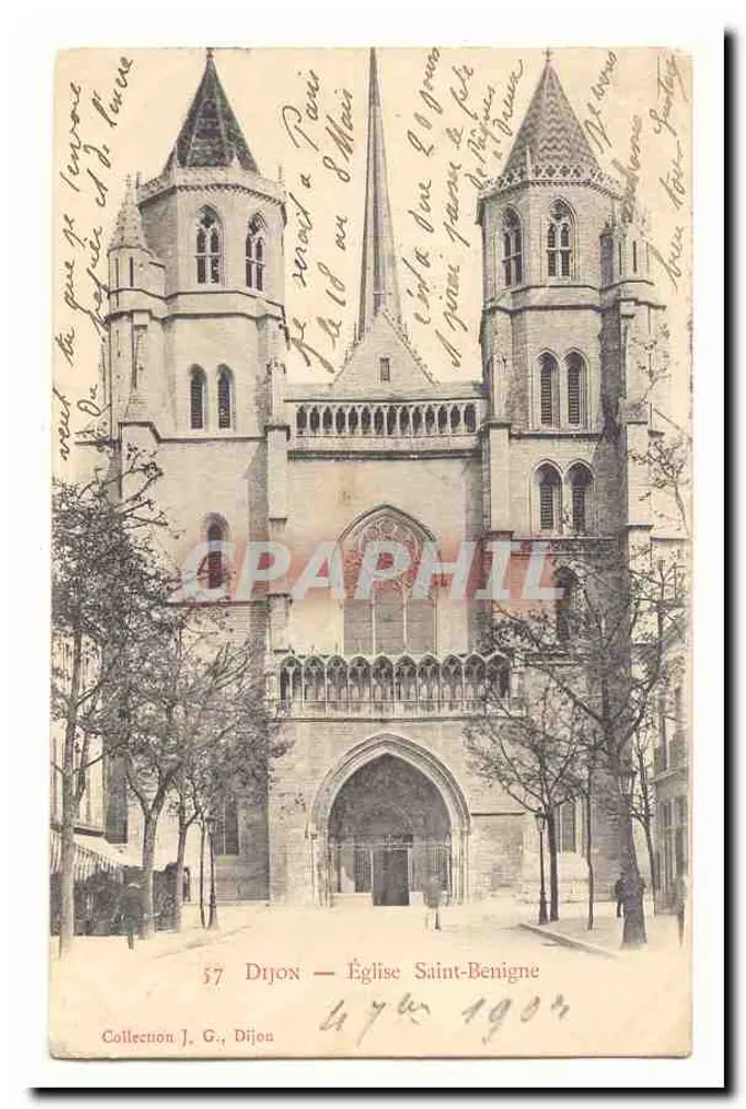 Dijon — Igreja de São Benigno — Coleção J. G., Dijon - Frente