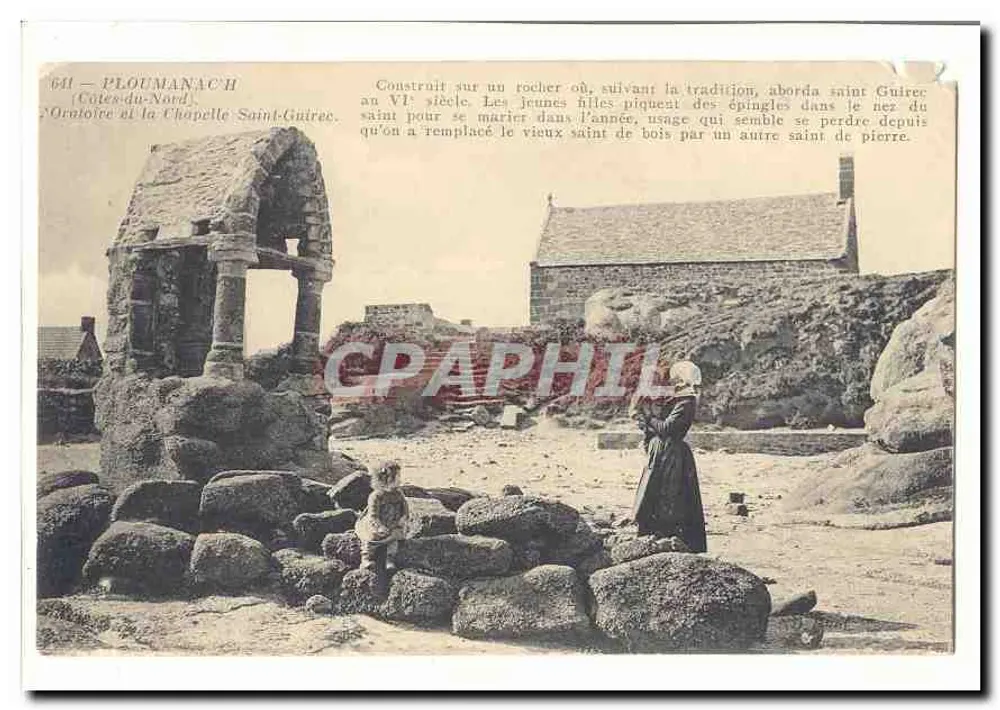 PLOUMANACH (Côtes-du-Nord) — Ansicht des Oratoriums und der Kapelle Saint-Guirec — Antike Ansichtskarte n°641 - Vorderseite