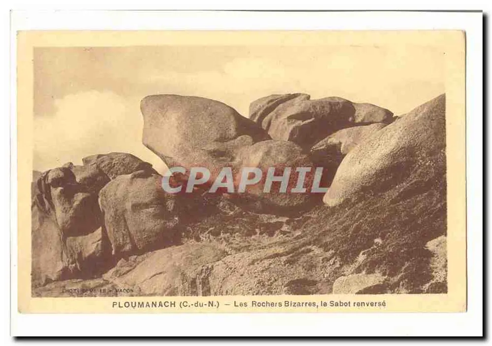 PLOUMANACH (C.-du-N.) — Die seltsamen Felsen, das umgedrehte Schuhwerk — Chorti de Plier-Madon - Vorderseite