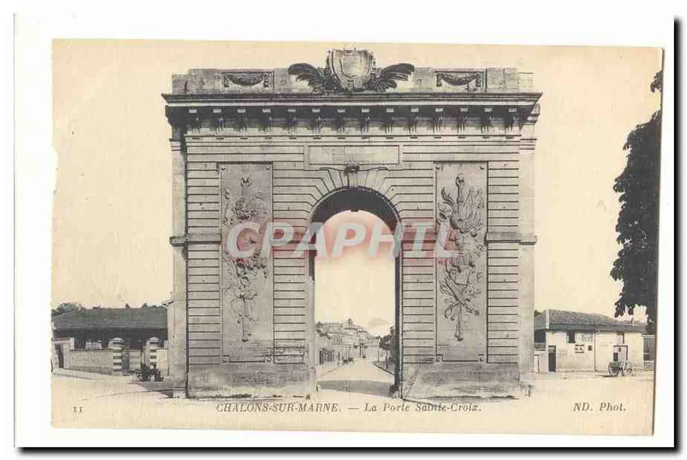 Chalons-sur-Marne — A Porta Santa Cruz — ND. Phol. - Frente