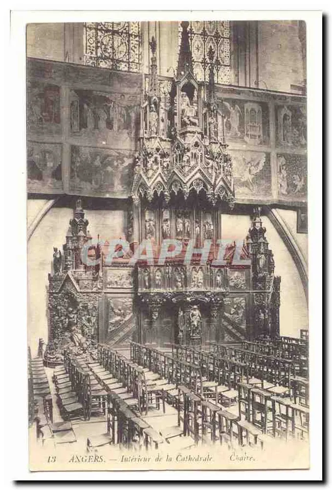 Angers — Interior da Catedral — Cadeira - Frente