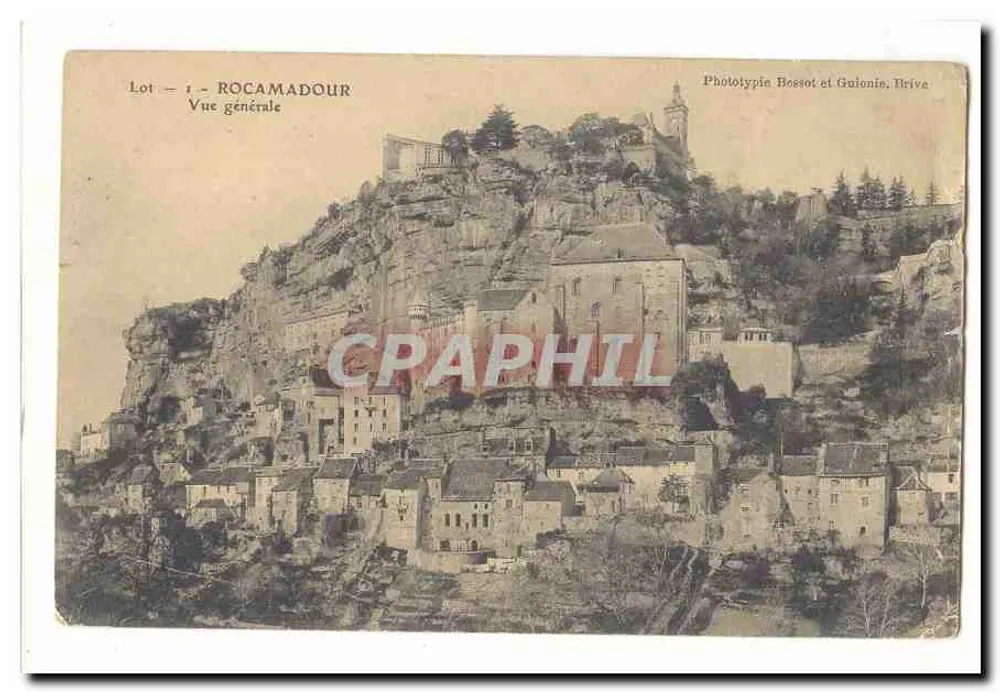 Rocamadour — Vista geral — Fototipia Bossot e Guionie, Brive - Frente