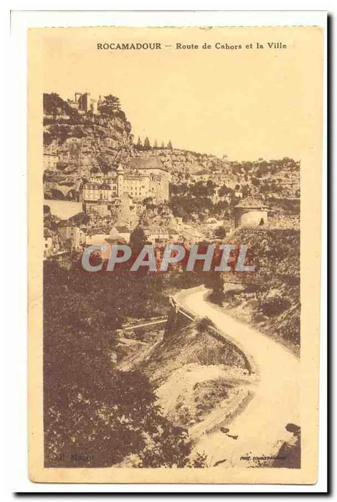 Rocamadour — Route de Cahors und die Stadt - Vorderseite