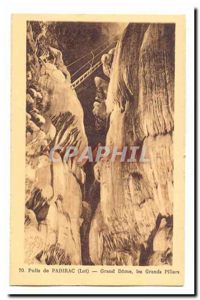 Puits de PADIRAC (Lot) — Grand Dôme, die Großen Säulen - Vorderseite