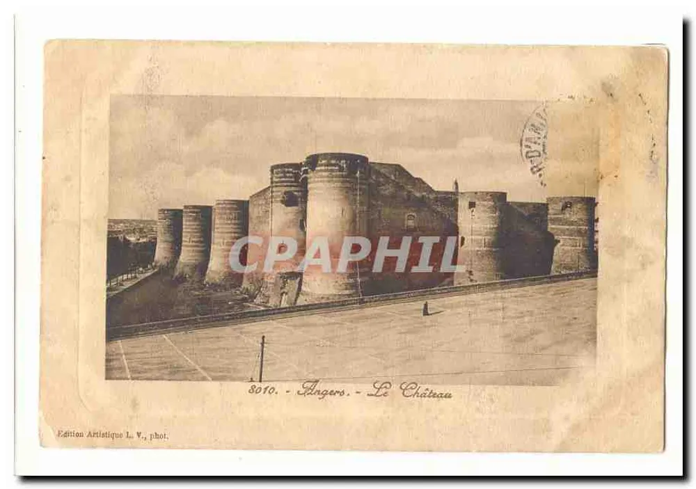 Angers - O Castelo — Edição Artística L. V., n° 8010 - Frente