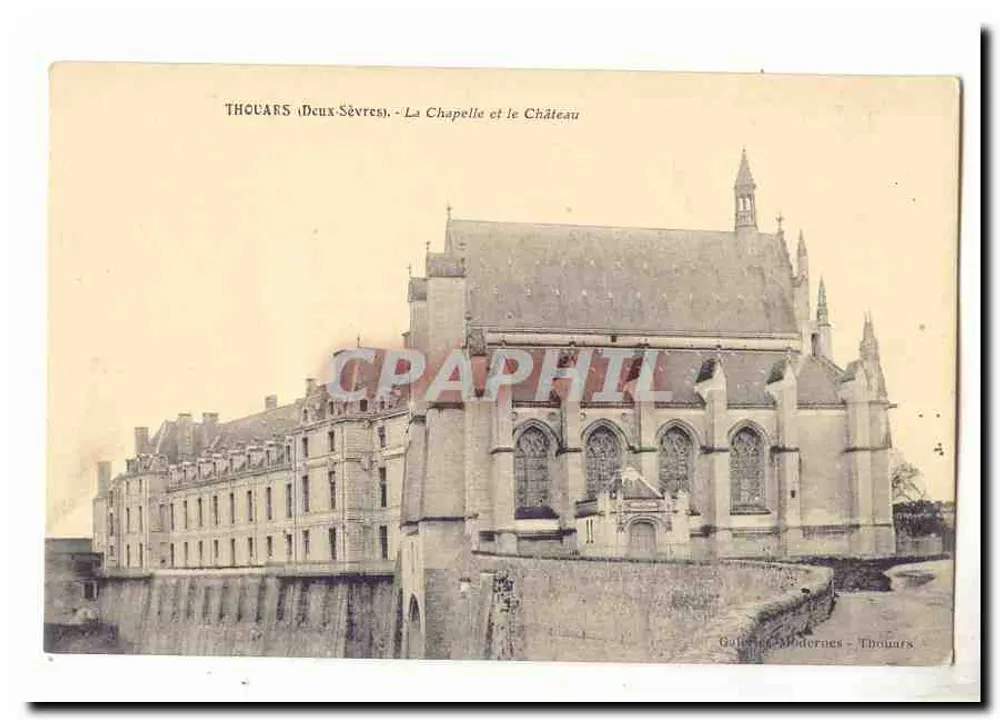 Thouars (Deux-Sèvres) — A Capela e o Castelo — Galeria Moderna - Thouars - Frente