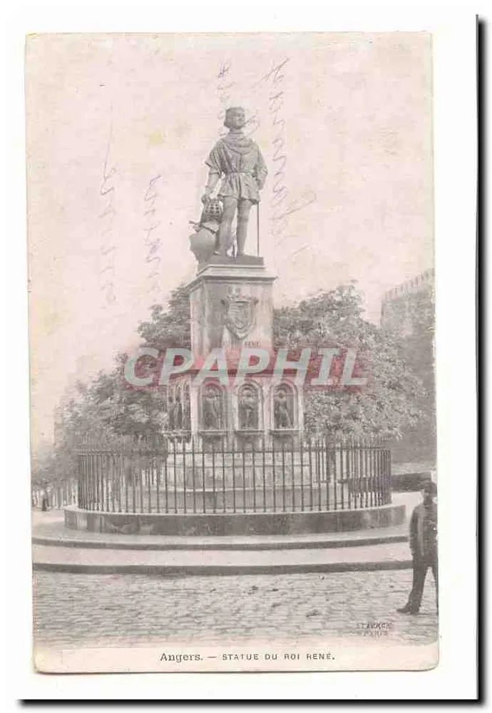 Angers — Estátua do Rei René — editada por STARKER, Paris - Frente