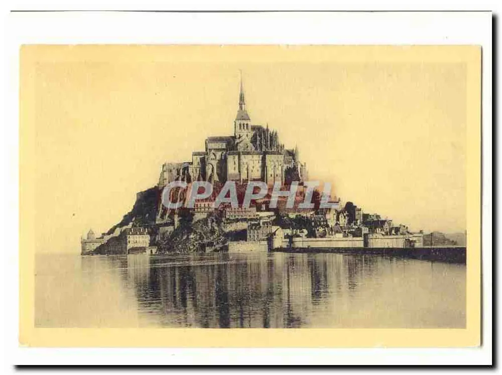 Mont Saint-Michel — widok panoramiczny — wydawca nieznany - Awers