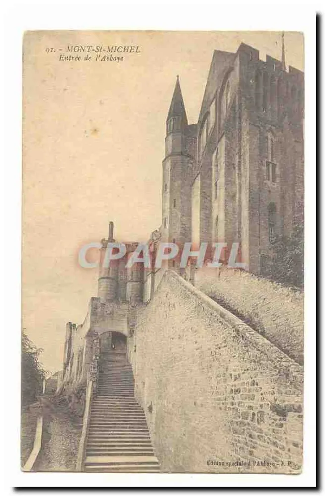 Mont-Saint-Michel — Entrada da Abadia — Edição especial na Abadia - J. P. - Frente