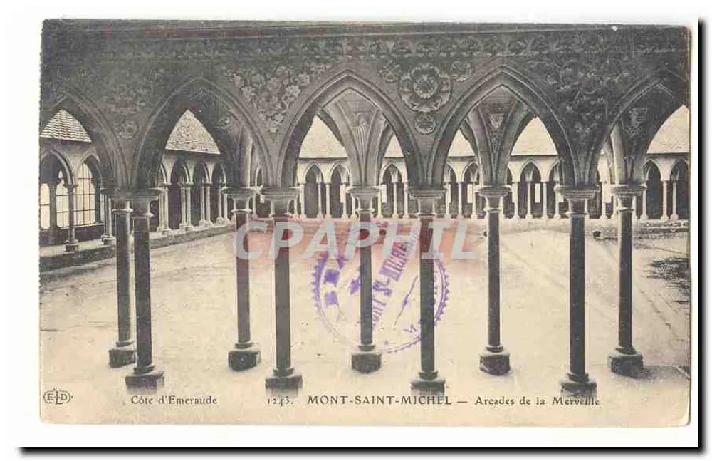 Mont-Saint-Michel — Arcaden der Merveille — Côte d’Emeraude, Nr. 1243, Verlag EID - Vorderseite