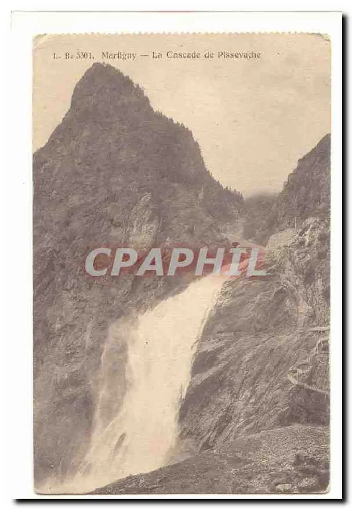 Marligny — A Cachoeira de Pissevache — I. B. 5301 - Frente