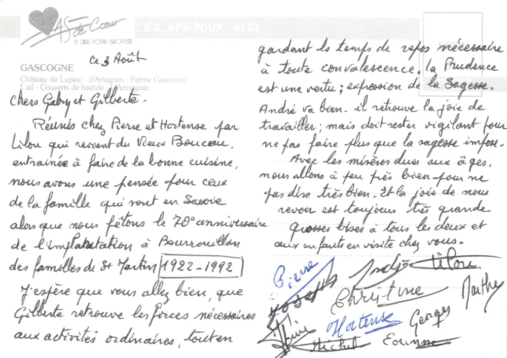 Gascogne — collage de paysages et traditions — éditeur AS de Cœur - Verso