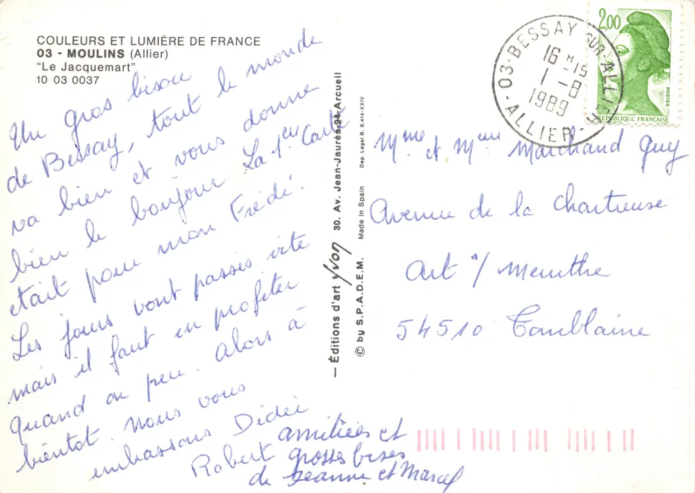 Tour de l'Horloge — Bessay — Éditions Jean-Jaurès d'Arcueil - Verso