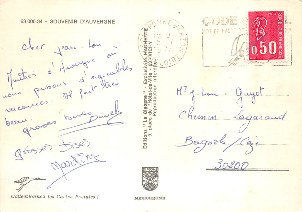 Der Massif Central — Seine Berge und Seen — Editions 'La Cigogne' - Rückseite