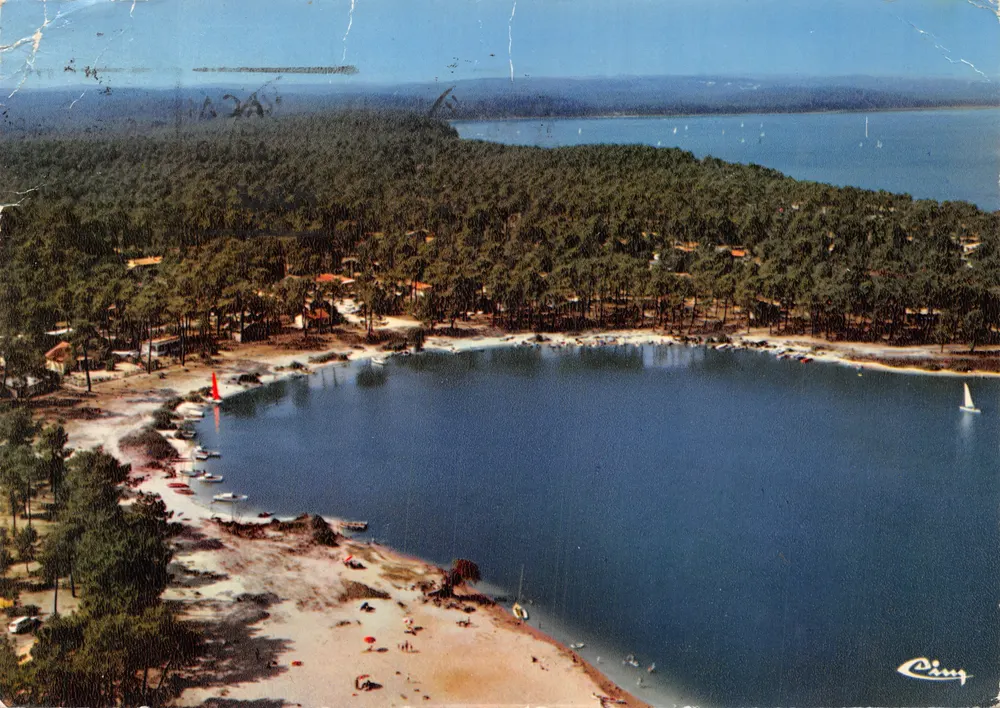 Lac de Lacanau — Luftbild der Strand — Gedruckt von CIMCOLOR - Vorderseite