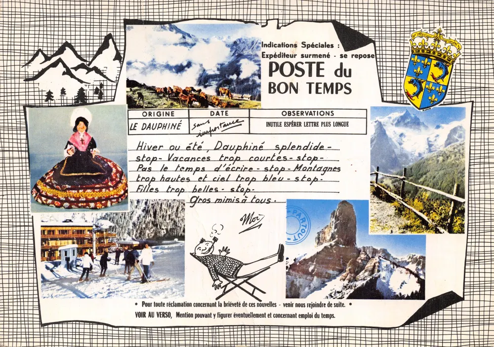 Bergen des Dauphiné — Landschaften und Winteraktivitäten — POSTE du BON TEMPS - Vorderseite