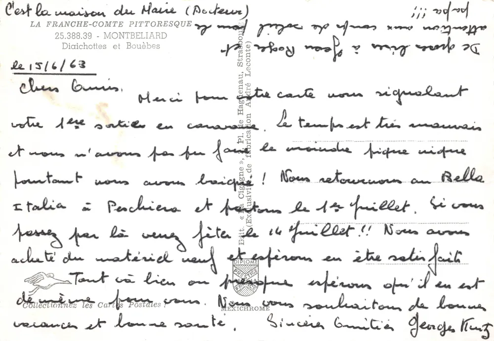 Montbéliard — mayor's house (Doctor) — publisher IRIS - Back