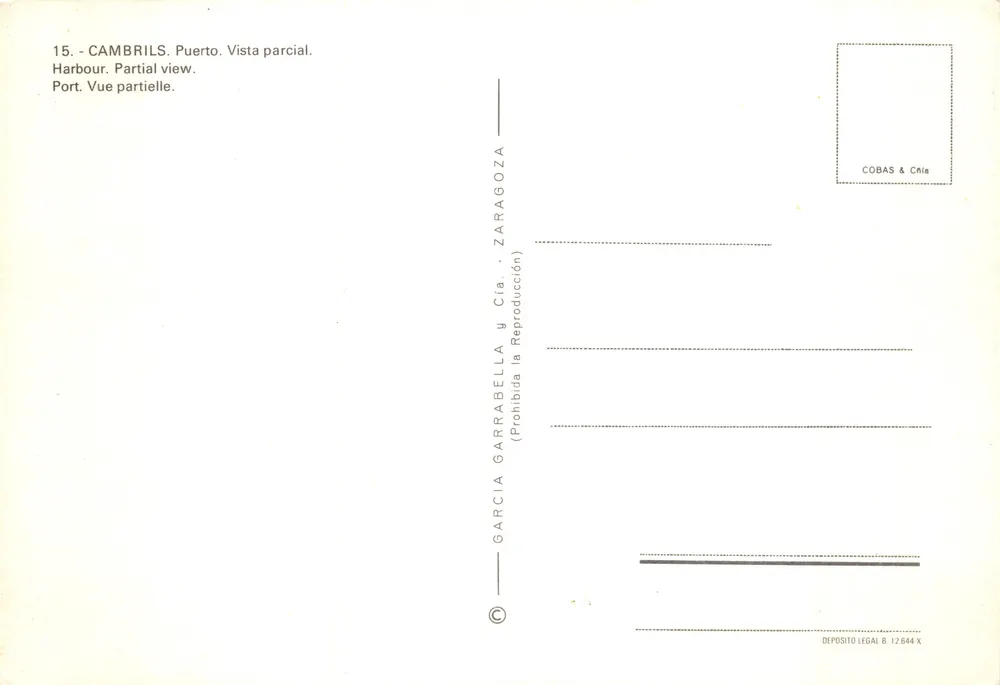Cambrils — vue partielle du port — éditeur COBAS & Cía - Verso