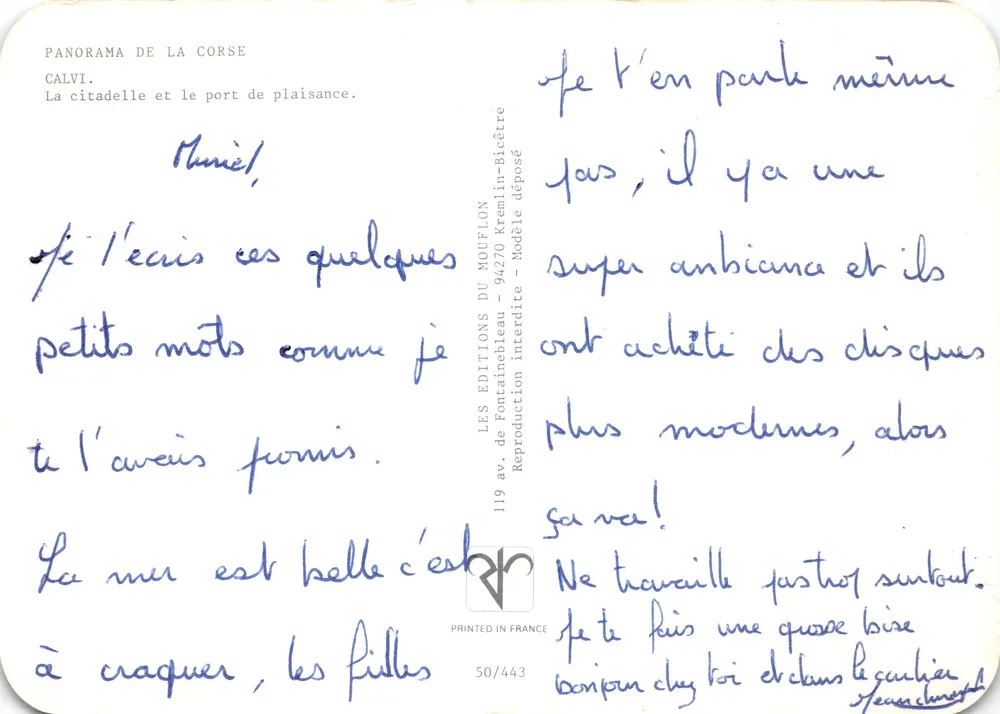 Calvi — Zitadelle und Freizeithafen — Les Éditions du Mouflon - Rückseite