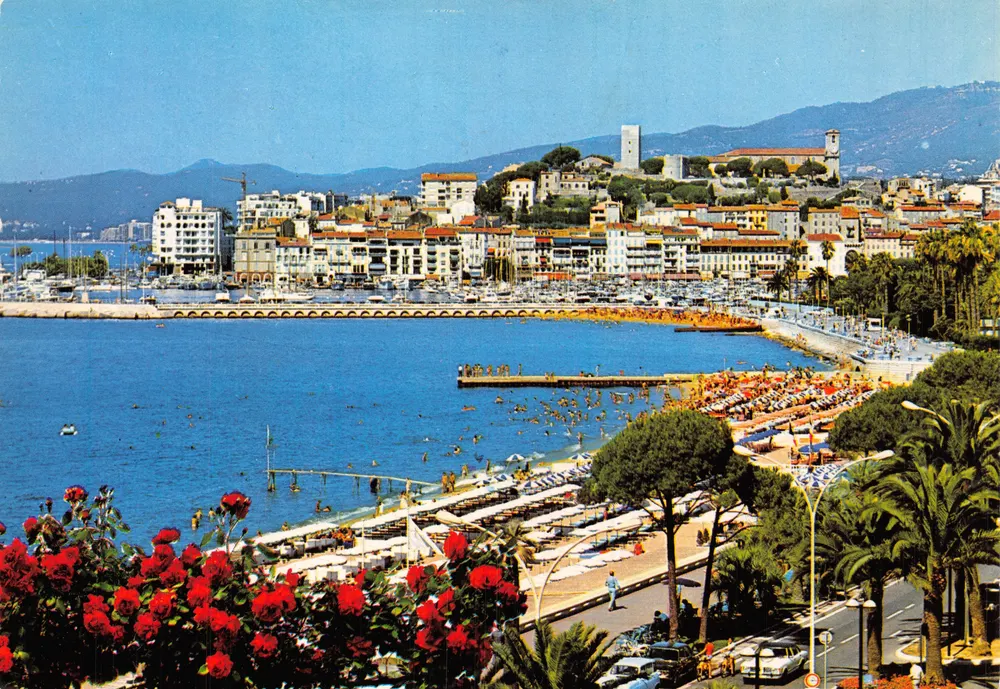 Cannes — Ansicht von La Croisette, im Hintergrund Le Suquet — Editions S.E.B.A. 8/574 - Vorderseite