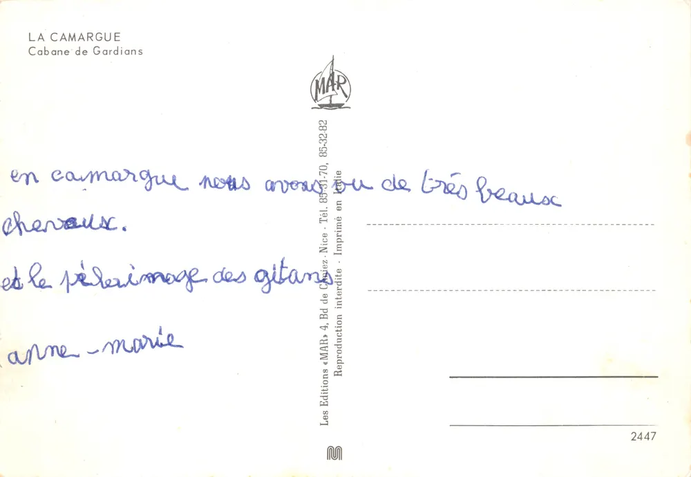 Camargue — Cabana de Gardians — Les Éditions MAR - Verso