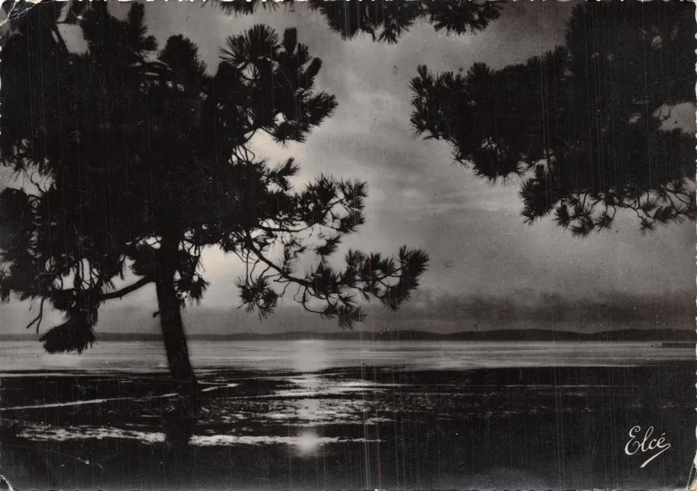 Sonnenuntergang über den Bassin d'Arcachon — Verleger L. Chatagnau - Vorderseite