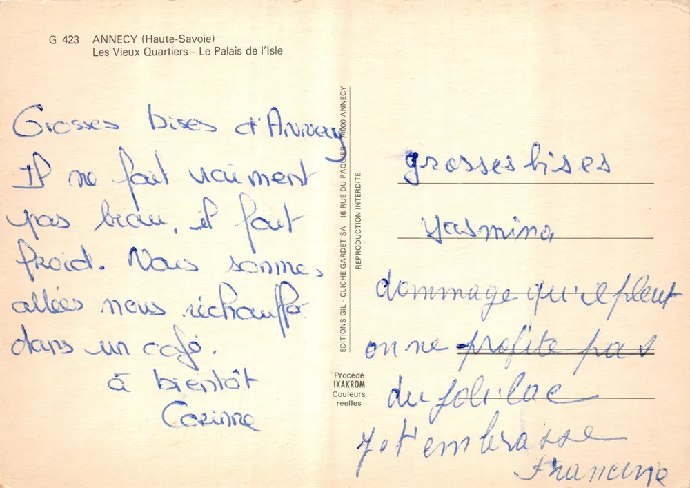 Annecy — The Palace of the Island — Éditions Gil - Back