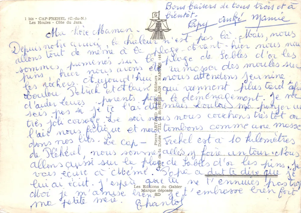 Cap-Fréhel (Côte du Jars) — Leuchtturm und Klippen — Éditions du Gabier - Rückseite