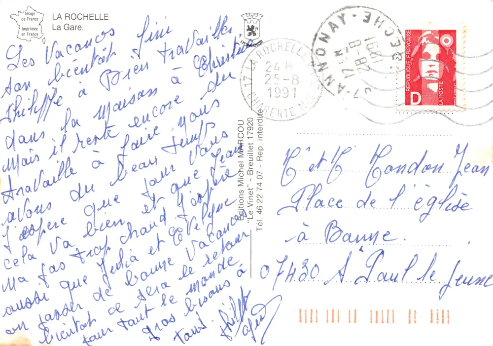 La Gare — Gare de La Rochelle — Éditions Le Vinet - Verso