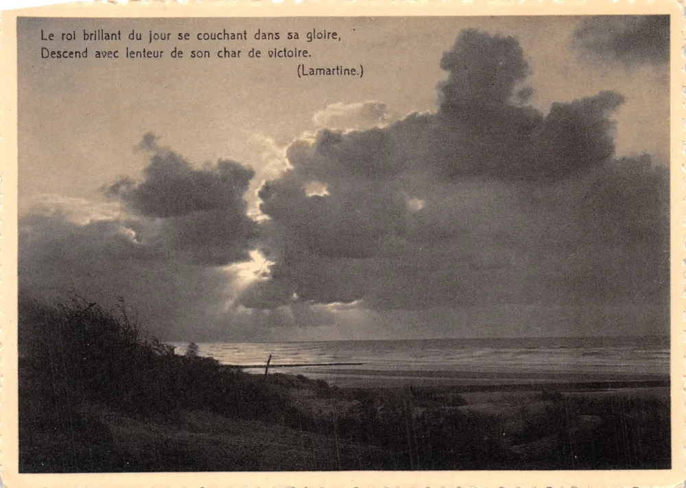 Sonnenuntergang — Ansicht der See — Verlag Ern. Thill, Brüssel, Nr. 13 - Vorderseite