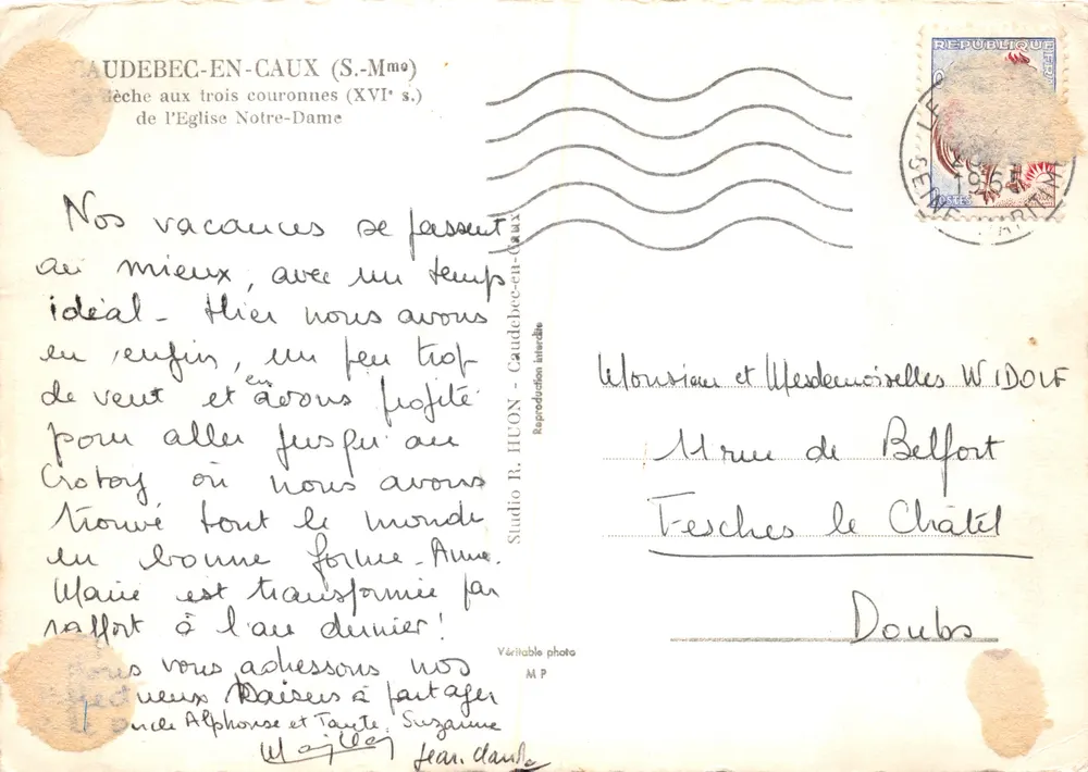 Caudébec-en-Caux — Kirche Notre-Dame (16. Jahrhundert) — Studio R. Huon - Rückseite