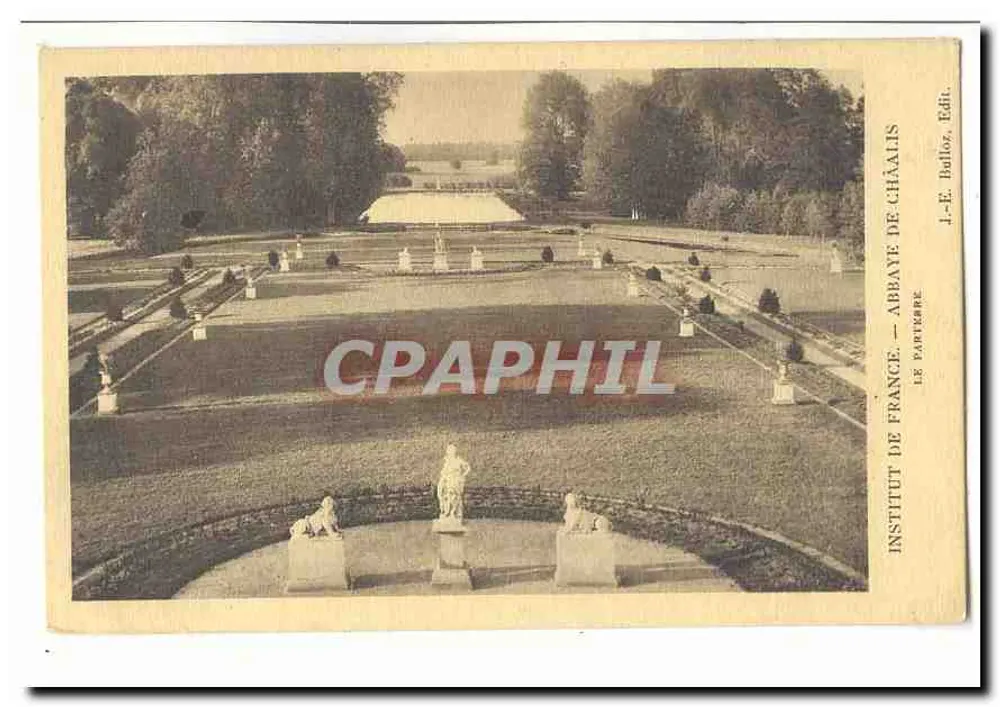 Garten der Abtei Châalis — Institut de France — J.-E. Bolloz, Verlag - Vorderseite