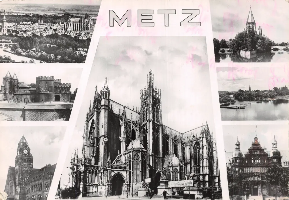 Metz — vista panorâmica e monumentos — Ed. « La Cigogne » - Frente
