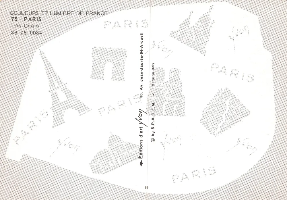 Brücke der Concordance — Ansicht von den Quais — Éditions d'art Yvon - Rückseite