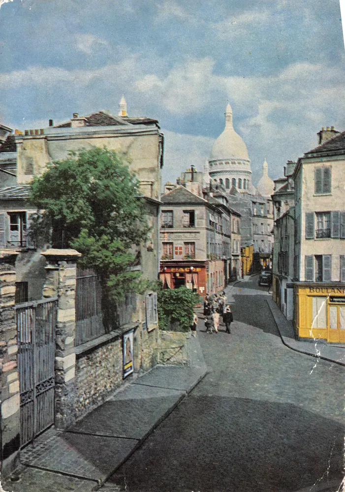 Montmartre — Ansicht der Rue Norvins in Richtung Sacré-Cœur — Verlag PANORAMAS - Vorderseite
