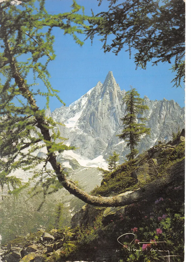 Mont Blanc — Ansicht des Mont Blancs von Montenvers — editionen mythra - Vorderseite