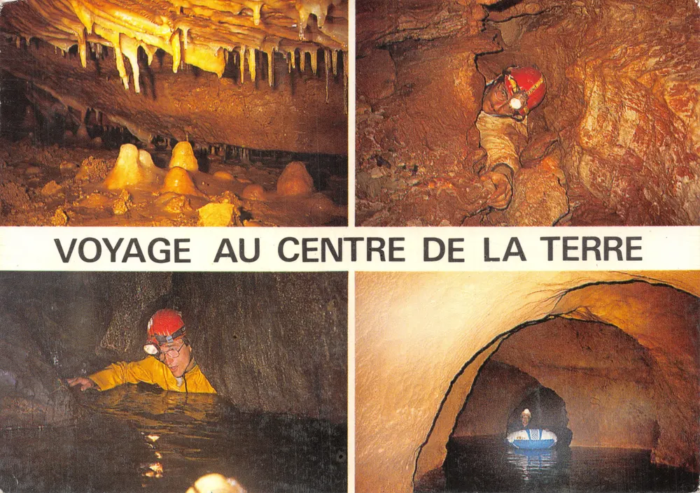 Voyage au centre de la Terre — scènes de cavité souterraine — éditeur asphodèle, n° CD-21 - Recto