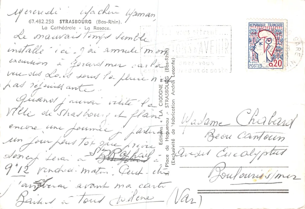 Die Strasbourg-Kathedrale — Rose des südlichen Transepts — Éditions La Cigogne - Rückseite