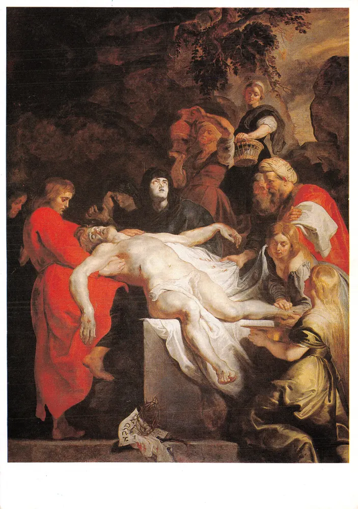 A colocação no túmulo — quadro de Rubens — Éditions 1654 - Frente