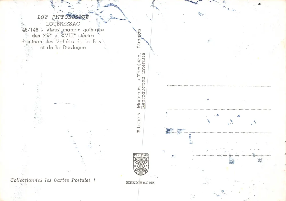 Schloss Loubressac — gotisches Herrenhaus der 15. und 18. Jahrhunderte — IRIS Editions - Rückseite