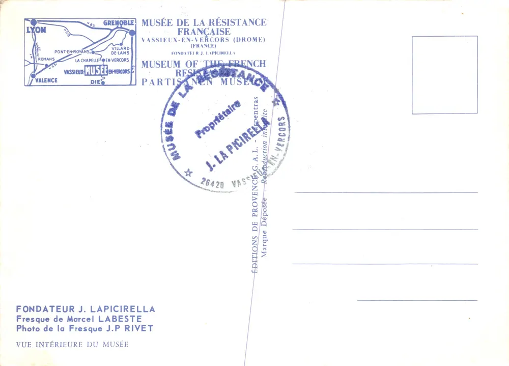 Museo della Resistenza — esposizione interna — Edizioni J.-La Picirella - Verso