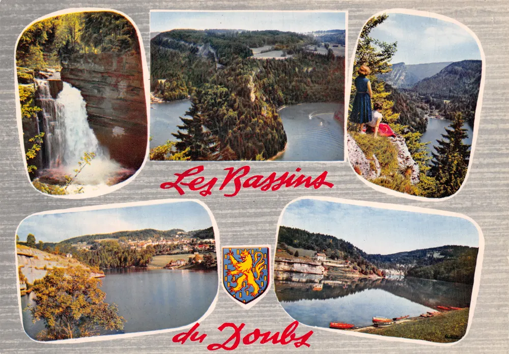 Die Bassins du Doubs — Landschaften und Wasserfall — Verlag La Cléogne, Straßburg - Vorderseite