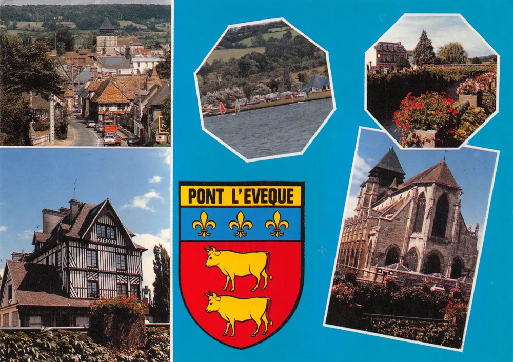 Pont-l'Évêque — Panoramablick und Gebäude — Éditions Dubray, n° C 1308/14 - Vorderseite