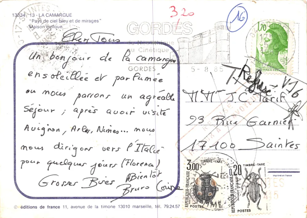 La Camargue — Maison typique — éditions de france - Verso