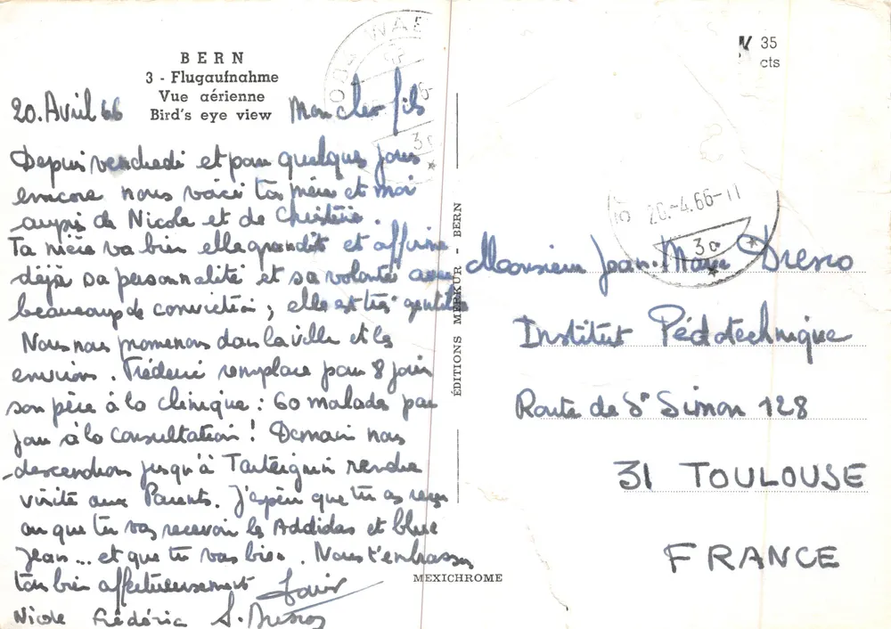 Bern — Vue aérienne — Éditions Merkur - पीछे