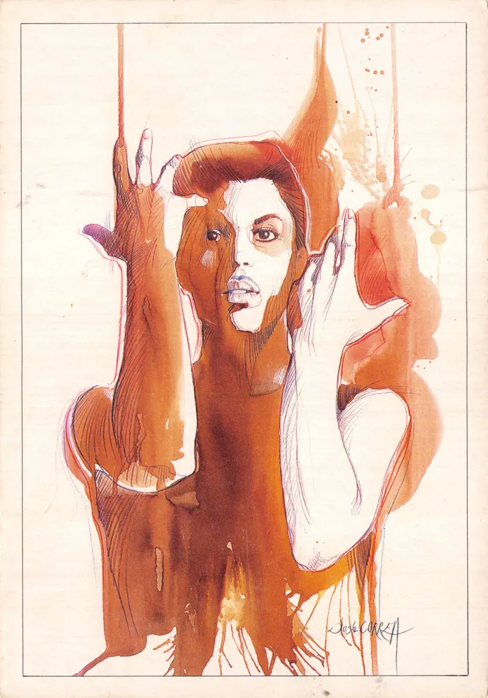 Prince — stilisiertes Portrait — José Correa (Druckverlag auf der Karte) - Vorderseite