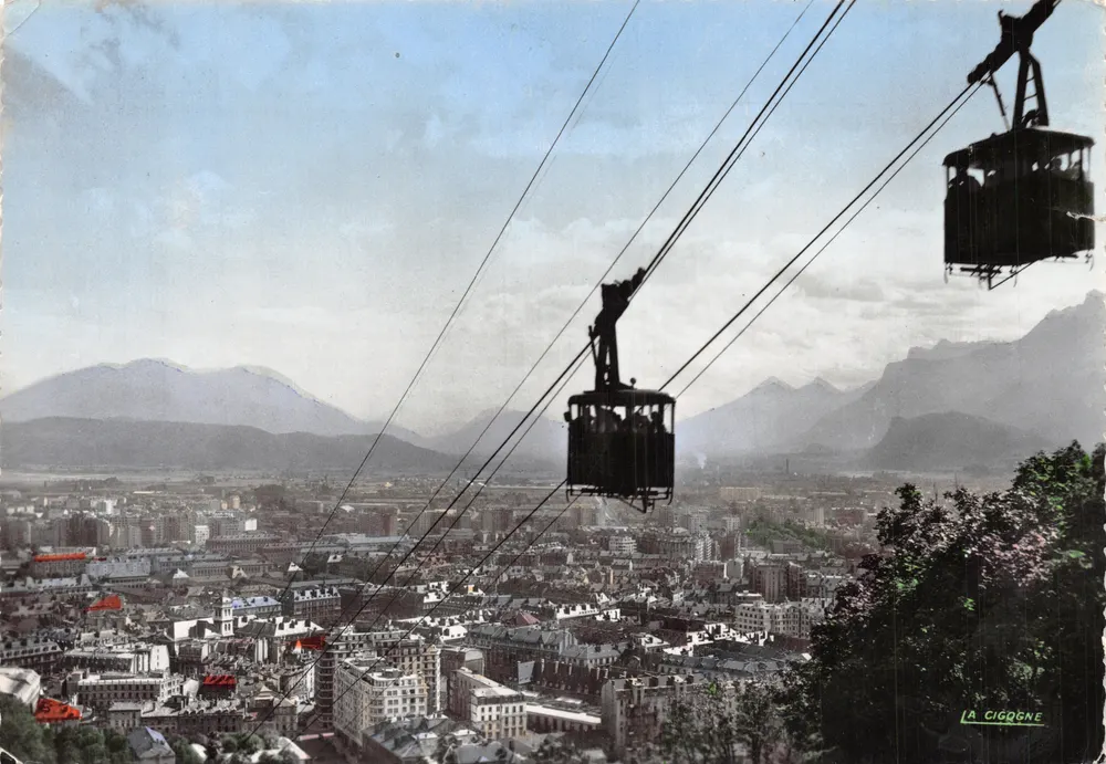 Grenoble — Ausblick vom Seilbahn — Verlag La Cigogne, n° 38.998.71 - Vorderseite
