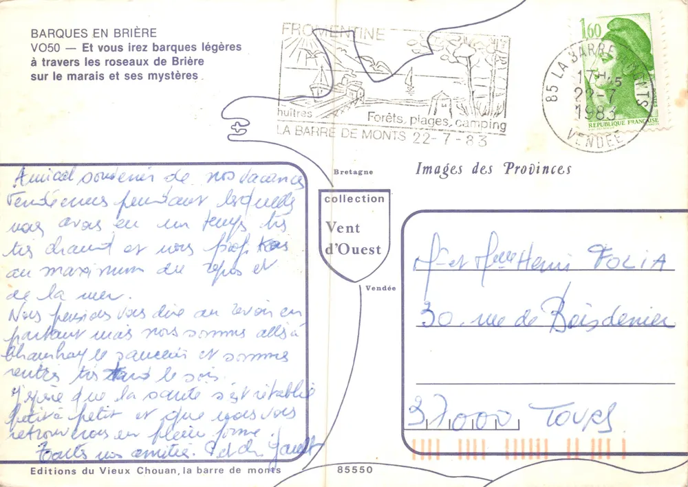 Boote in Brière — Moore und Rohrkolben — Éditions du Vieux Chouan - Rückseite
