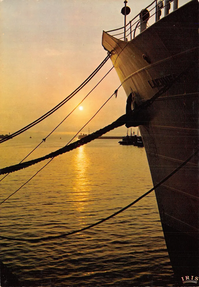 Le Havre — Sonnenuntergang am Hafen — Éditions La Cigogne - Vorderseite