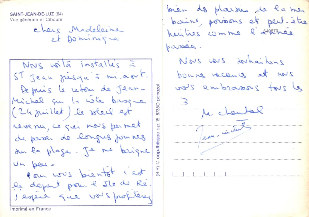 Saint-Jean-de-Luz — algemene uitzicht van Ébourre — uitgever IRIS - Achterkant